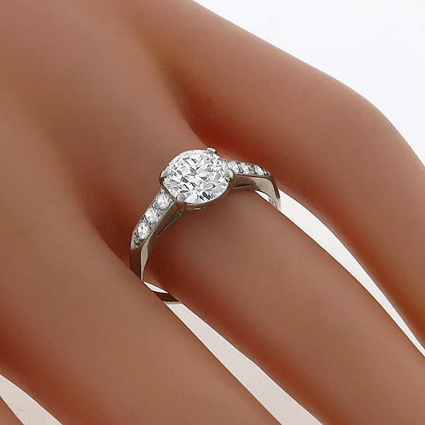  diamond platinum engagement ring photo 1