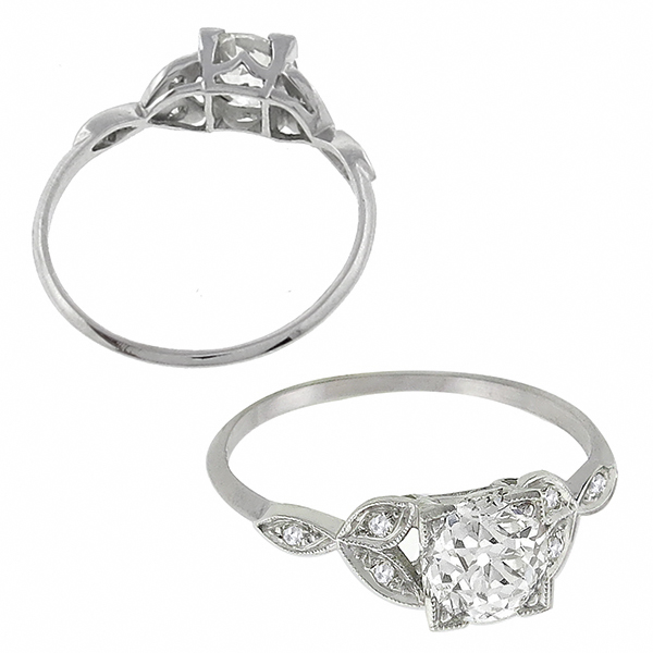 diamond platinum engagement ring 1