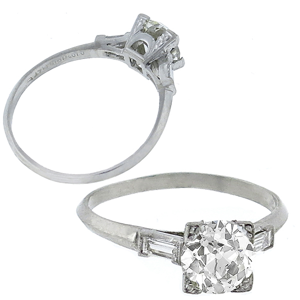 diamond platinum engagement ring 1