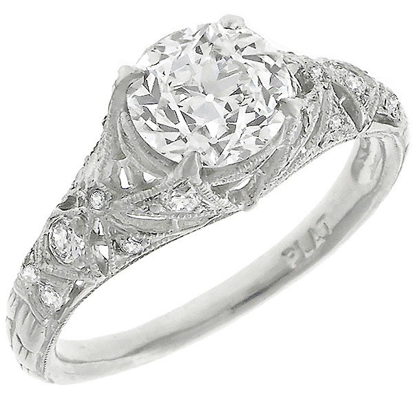  diamond  platinum engagement ring 1