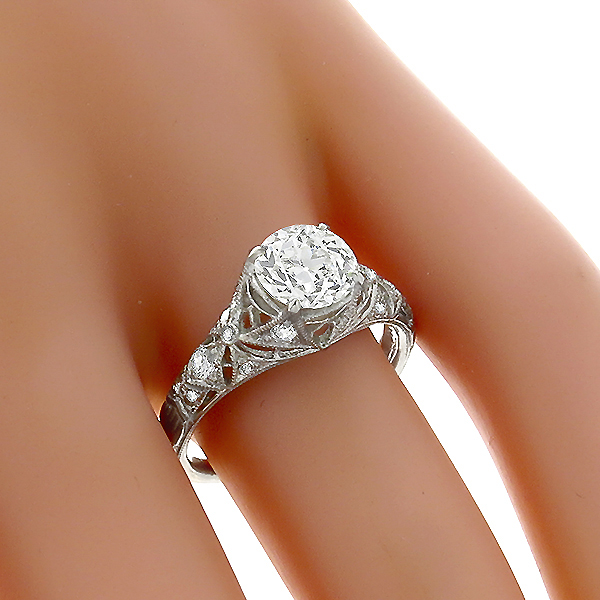  diamond  platinum engagement ring 1