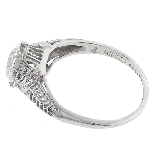 diamond platinum engagement ring  1