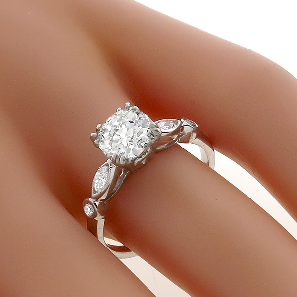 diamond platinum engagement ring 1