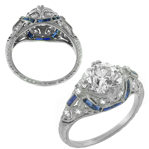 diamond platinum engagement ring 1