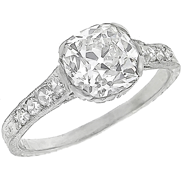 diamond platinum engagement ring 1