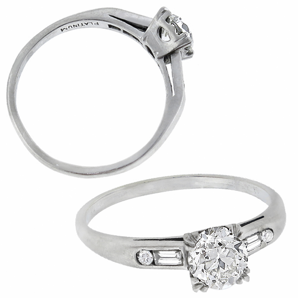 diamond platinum engagement ring 1