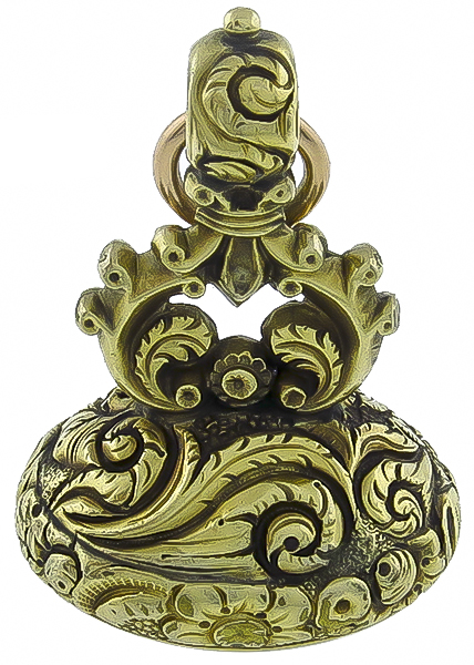 antique gold fob photo 1