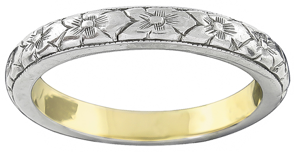 antique gold wedding band photo 1