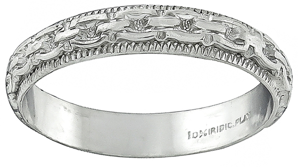 Antique Platinum Wedding Band Photo 1