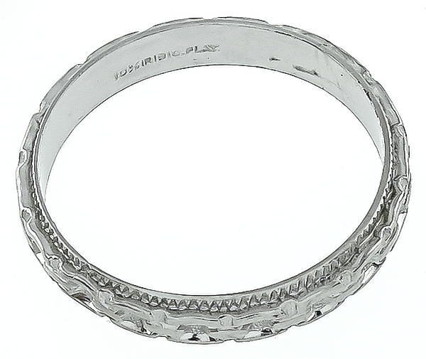 Antique Platinum Wedding Band Photo 1