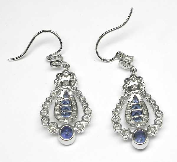 4k white gold sapphire and diamond earrings 1