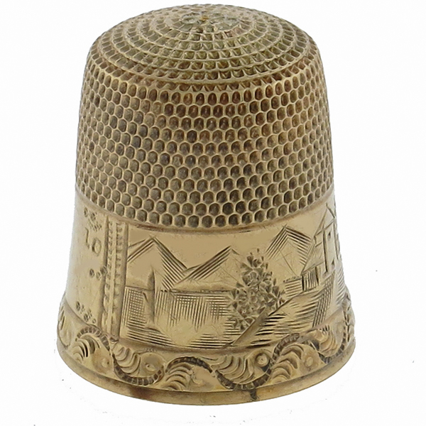 antique 10k yellow gold thimble 1