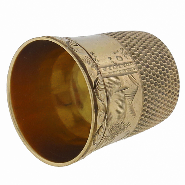 antique 10k yellow gold thimble 1