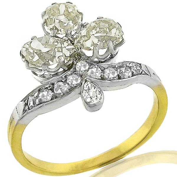 Victorian Diamond  Gold Ring