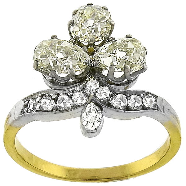 Victorian Diamond  Gold Ring