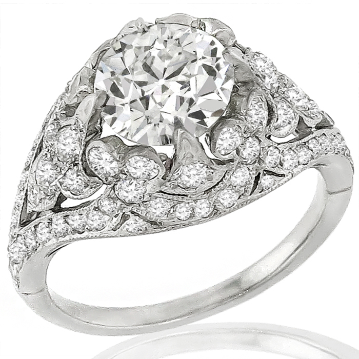  platinum diamond engagement ring 1