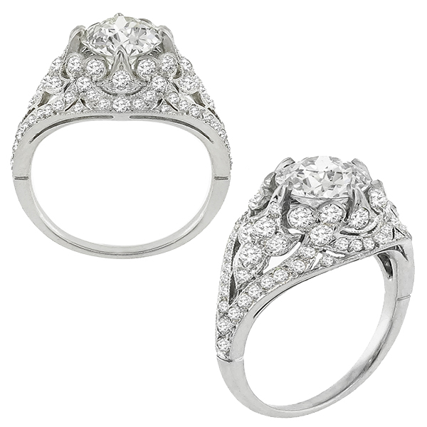  platinum diamond engagement ring 1