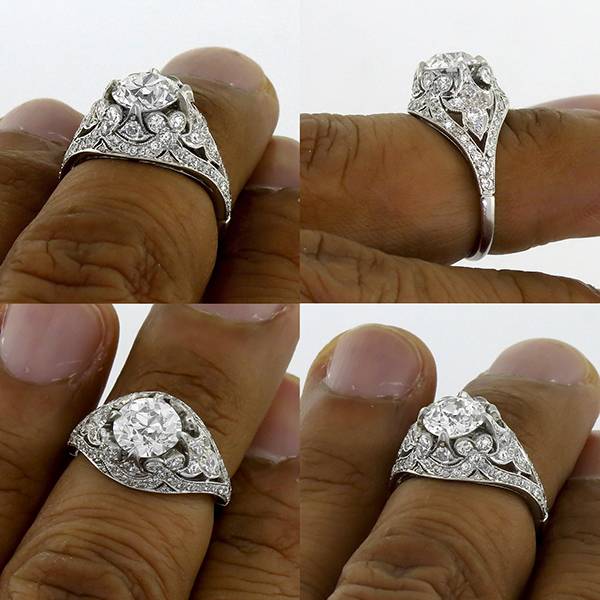  platinum diamond engagement ring 1