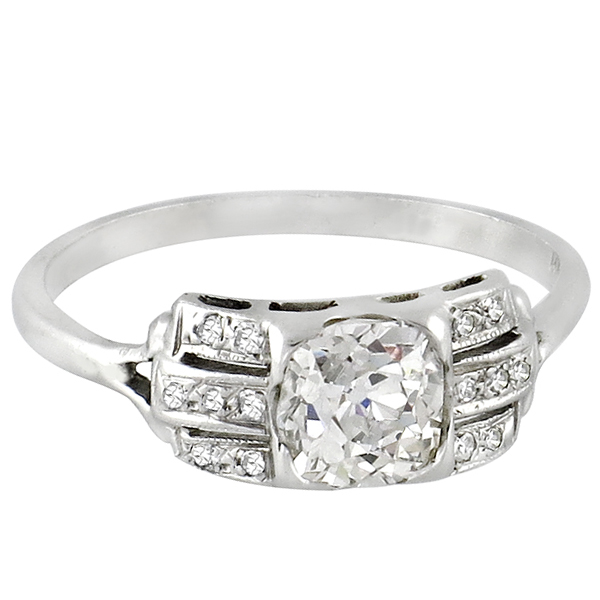 diamond 14k white gold engagement ring 1