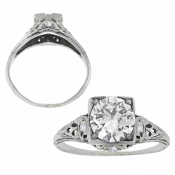  platinum diamond engagement ring 1