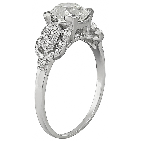 Art Deco 1.53ct Diamond Engagement Ring