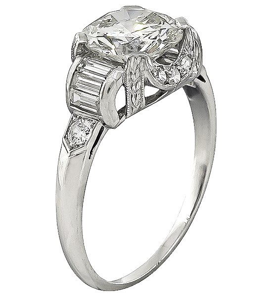 Art Deco 2.01ct Diamond Engagement Ring