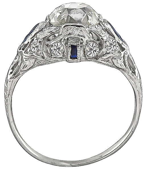 Art Deco 2.36ct Diamond Engagement Ring