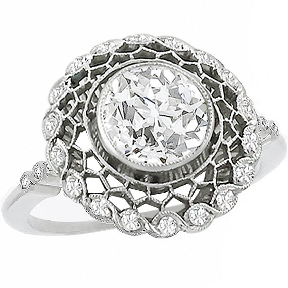 diamond platinum engagement ring 1