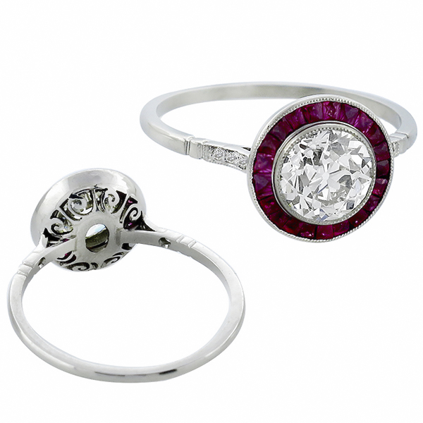 diamond ruby platinum engagement ring 4