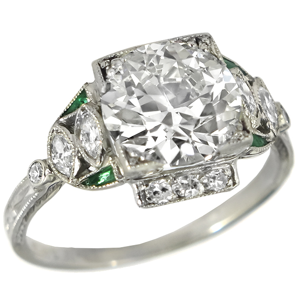 egl cert diamond platinum engagement ring 1