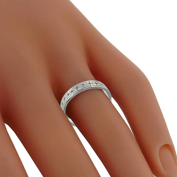 Art Deco Platinum Wedding Band