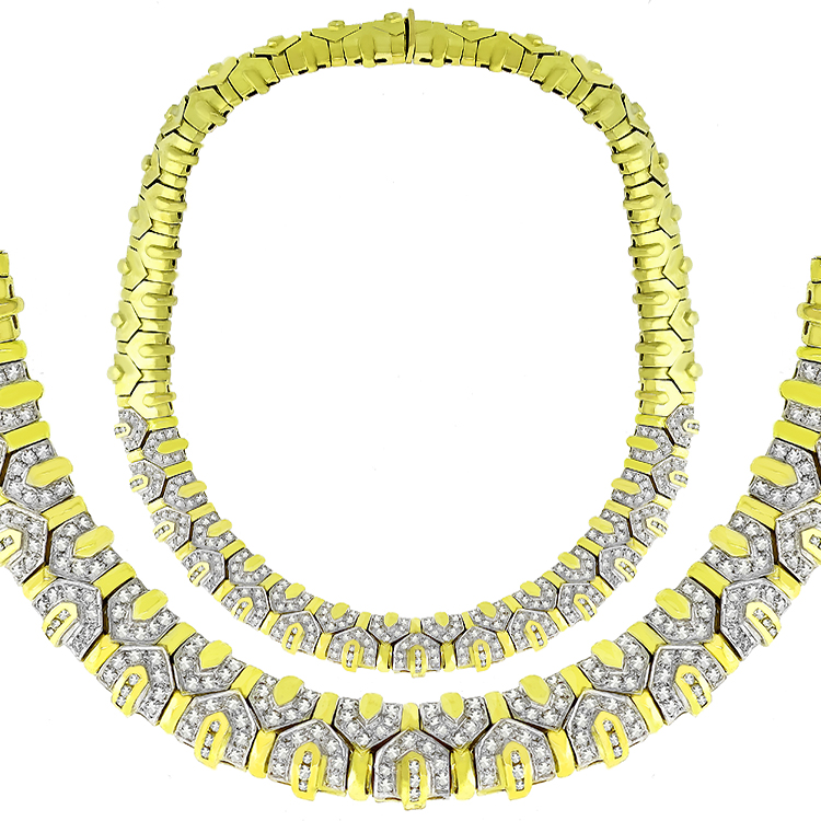 6.00ct Diamond Geometric Necklace 