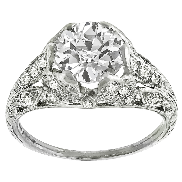 Edwardian 1.79ct Diamond Engagement Ring