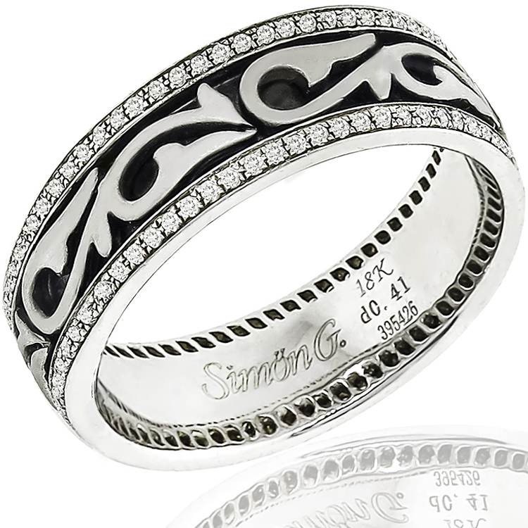 Simon G 0.41ct Diamond Gold Wedding Band