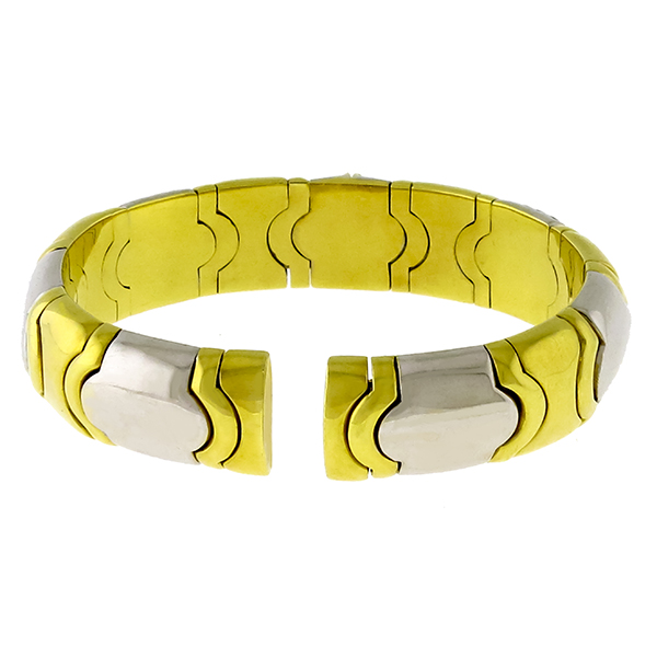 2.25ct Diamond Ruby Sapphire Emerald Gold Bangle 