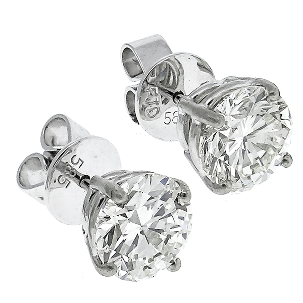 Diamond 14k White Gold Studs Earrings