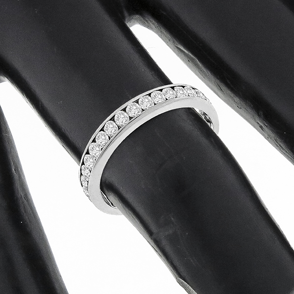 0.90ct Diamond Eternity Wedding Band Estate 