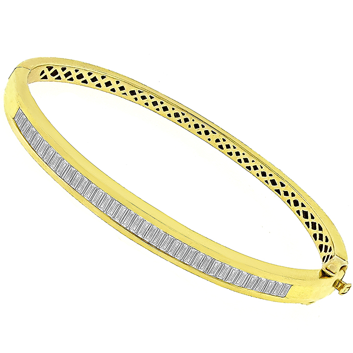 1.60ct Diamond Gold Bangle 