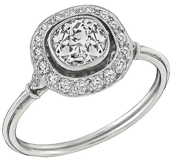 EGL Certified 0.85ct Diamond Engagement Ring Photo1
