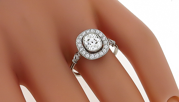egl certified 1.00ct diamond engagement ring photo 1