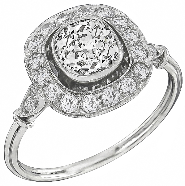 EGL Certified 1.13ct Diamond Engagement Ring Photo 1