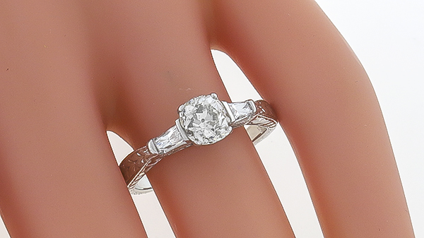 egl certified 1.25ct diamond engagement ring photo 1