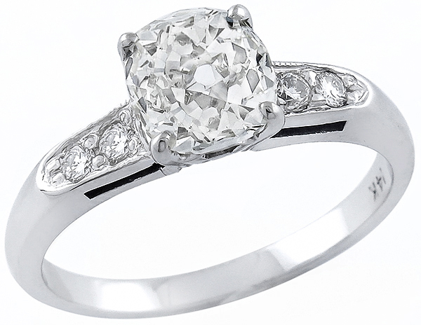 1.52ct diamond gold engagement ring photo 1