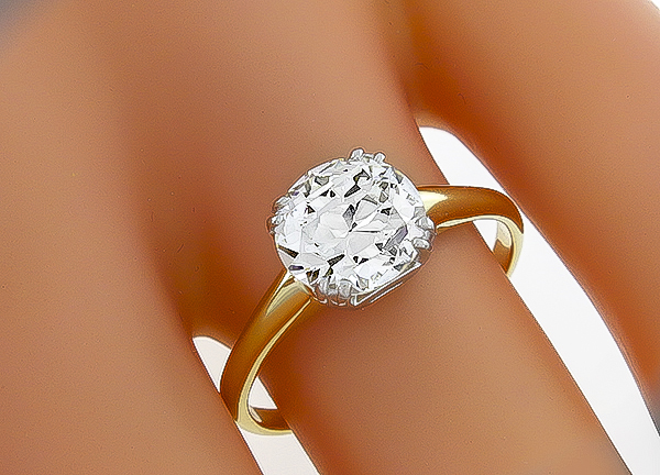 egl certified 1.67ct diamond engagement ring photo 1