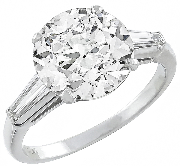 egl certified 3.02ct diamond engagement ring photo 1