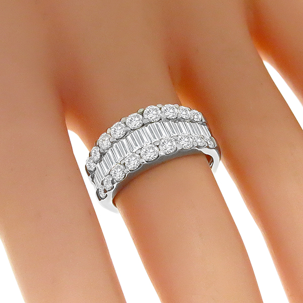 2.00ct Diamond Cluster Platinum Ring