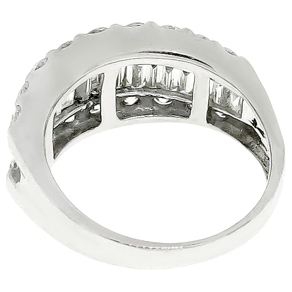 2.00ct Diamond Cluster Platinum Ring