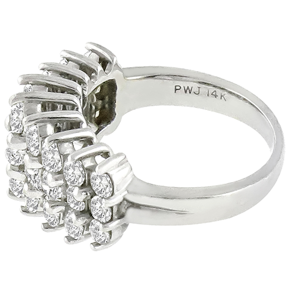 2.16ct Diamond Cluster Gold Ring