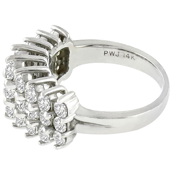 2.16ct Diamond Cluster Gold Ring