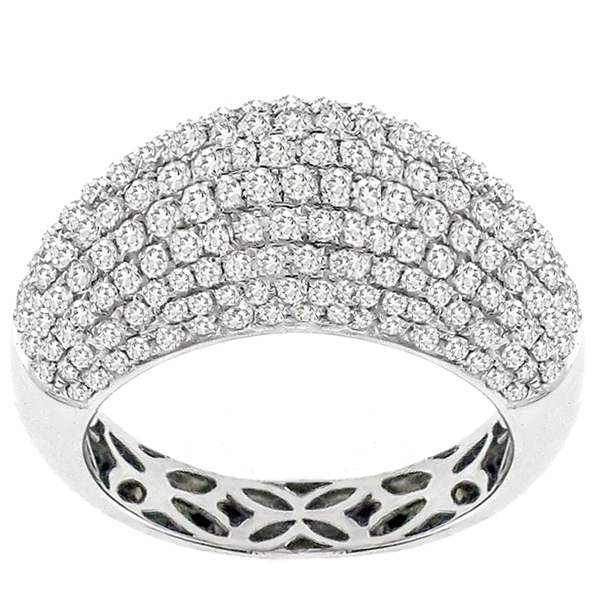 2.00ct Diamond Cluster Gold Ring